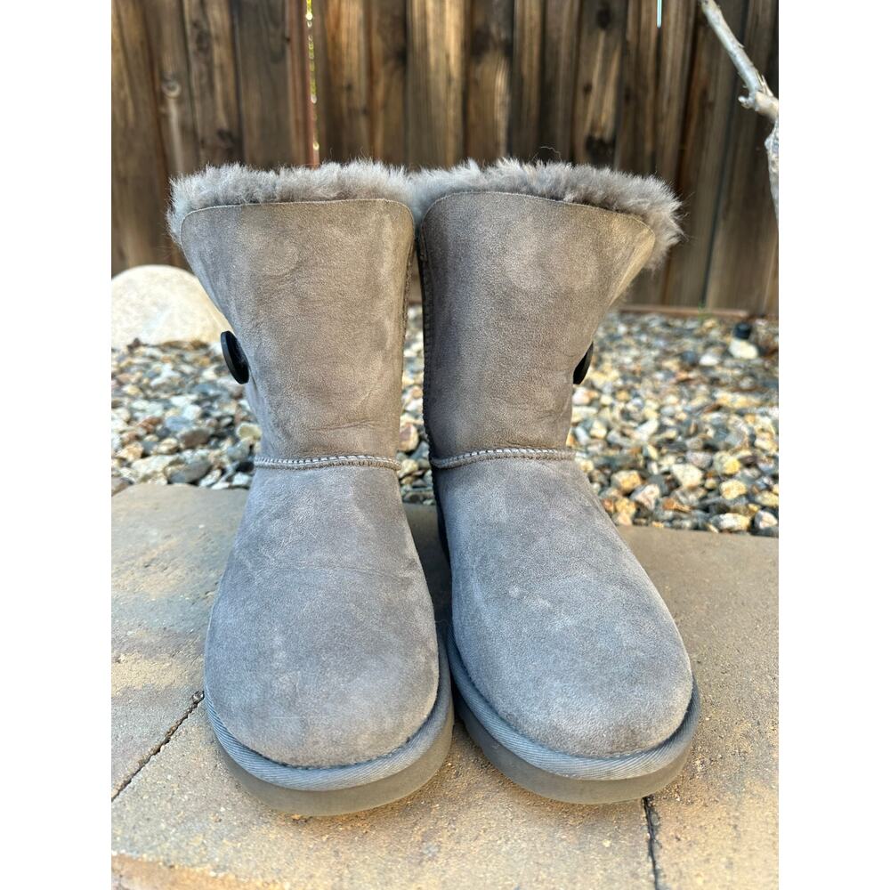 Ugg Bailey Button Gray Boots size 8 - image 2